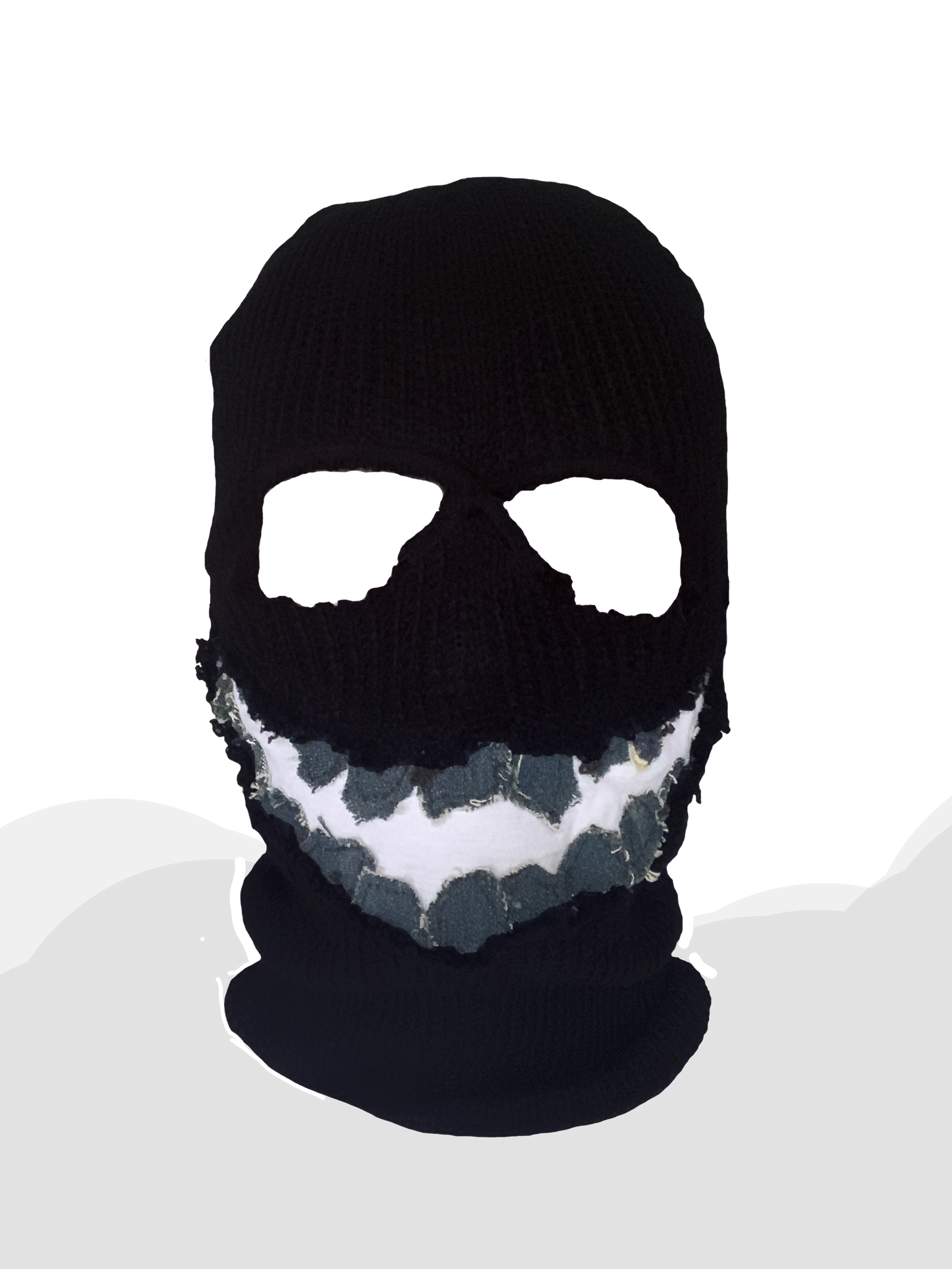 "DENIM TEETH" RECONSTRUCTED SKI MASK